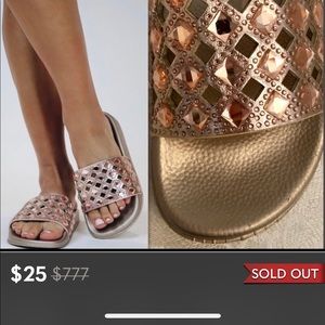 3D LASER CUT ROSE GOLD DIAMOND SLIDE